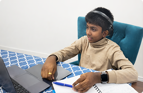 Jainam learning new skills