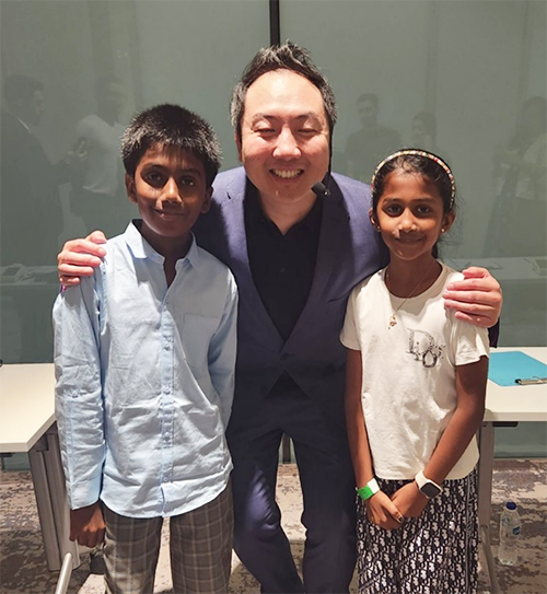 Jainam and Jivika meeting with Mr. John Lee