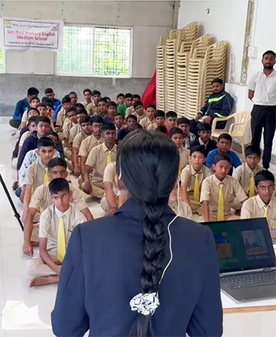 Students seated during a school seminar